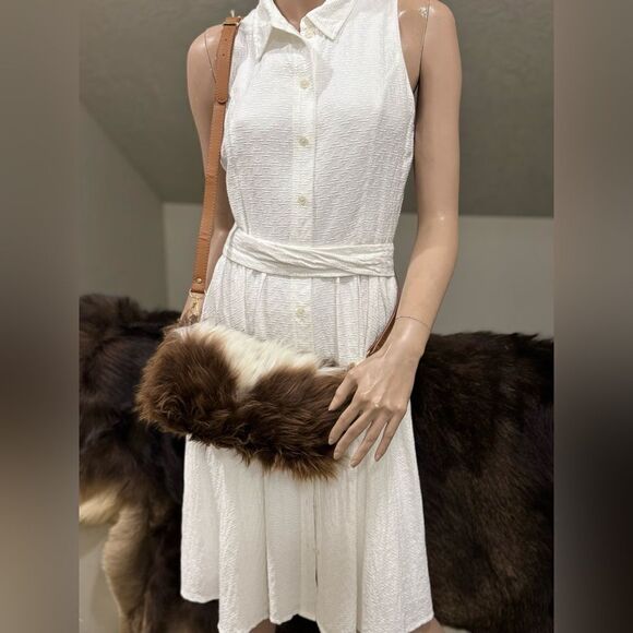 Handmade Real Natural Shearling Leather Barrel Bag/Shoulder Bag/Crossbody - Picture 9 of 13